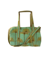 Weekendtas / Reistas Kantha Green Palmtree 49x33 cm