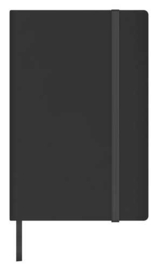 Aurora Notitieboekjes/Notebooks Softcover zwart, A6, gelinieerd, met elastiek, set van 10