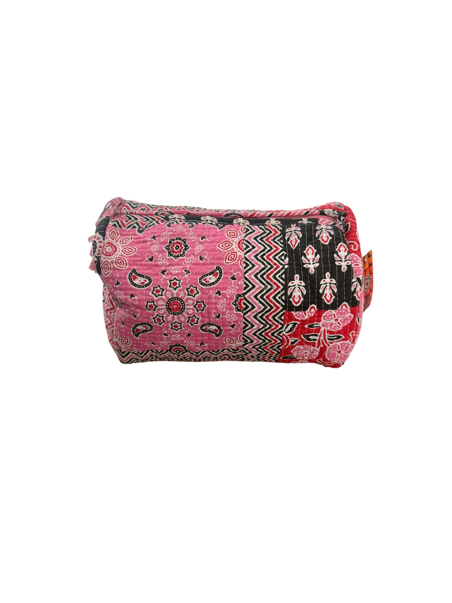 Set van 3 Toilettassen Kantha Pink Vibes, 3 verschillende formaten