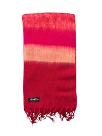 Wollen Sjaal uit Nepal, 190 x 80 cm, mixed fibres, red colours