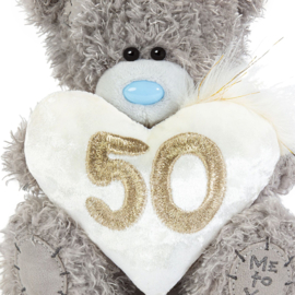 Me to You Knuffel Beer M7 16 cm 50 jaar Hart