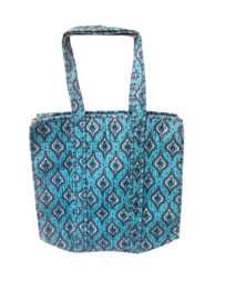 Shoppingbag / Strandtas Kantha Lichtblauw 47x38 cm