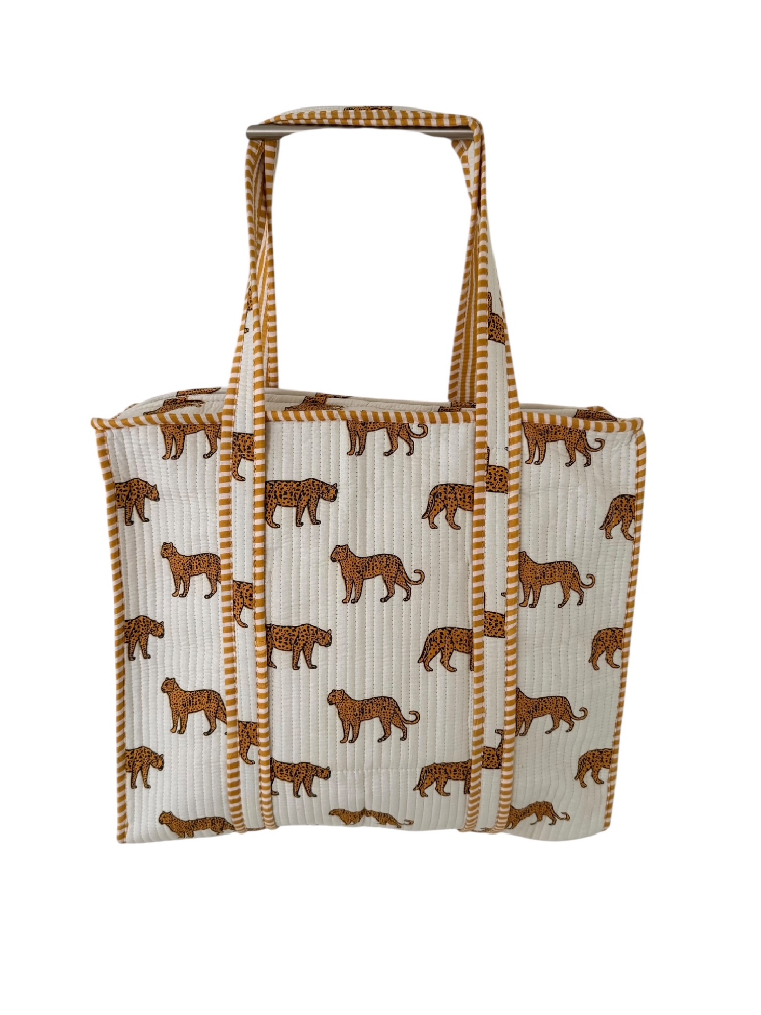 Shoppingbag / Strandtas Kantha Cheetah 47x38 cm