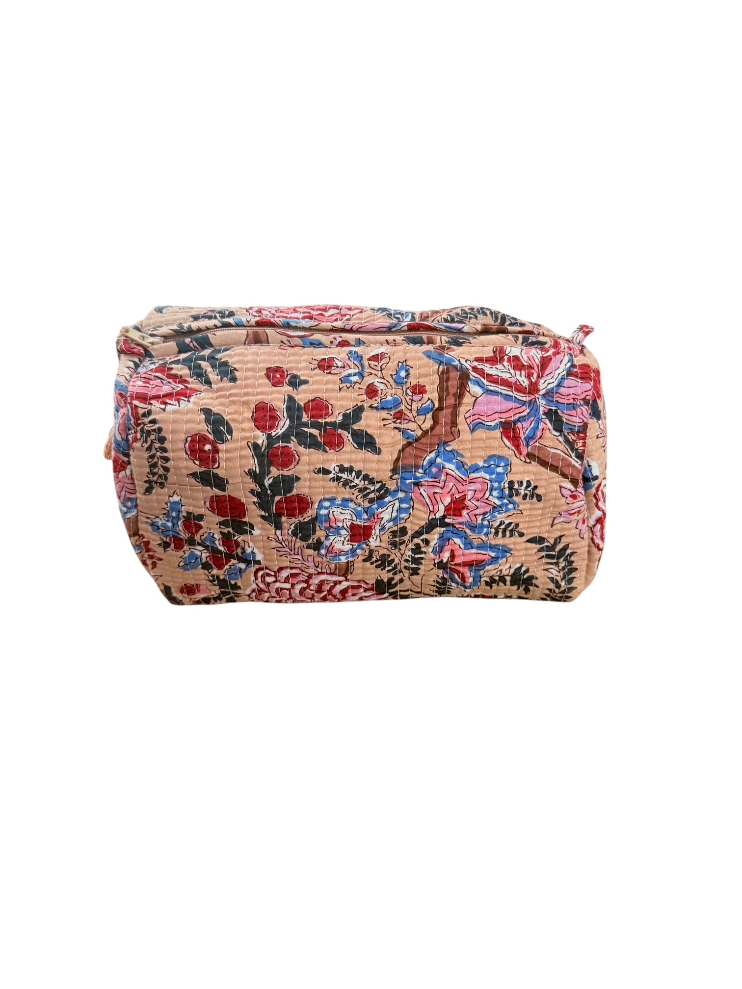 Set van 3 Toilettassen Kantha Blossem, 3 verschillende formaten