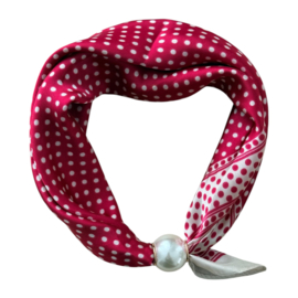 Parelsjaal Magnetische Parel Red Dotted