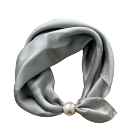 Parelsjaal Magnetische Parel Silver Grey