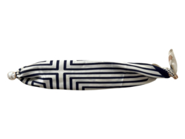 Parelsjaal Magnetische Parel Black & White stripe