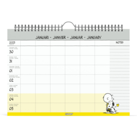 Peanuts Snoopy Family Planner 2025 6 personen