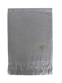 Cashmere Sjaal zacht wol 180x70 cm grijs