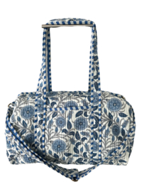 Weekendtas / Reistas Kantha Wit 49x33 cm