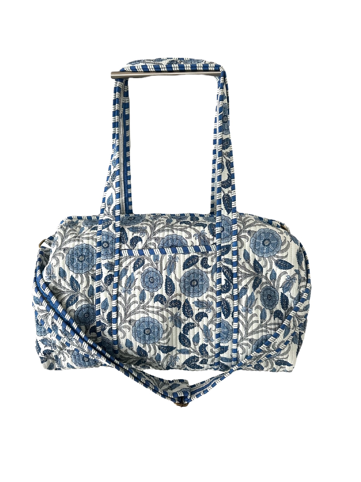 Weekendtas / Reistas Kantha Wit 49x33 cm