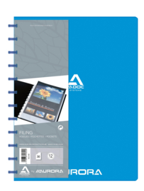 Adoc Bind-Ex A4 Colorlines Showmap 30 hoezen Blauw