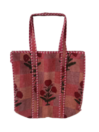 Shoppingbag / Strandtas Kantha Roses Mix 47x38 cm