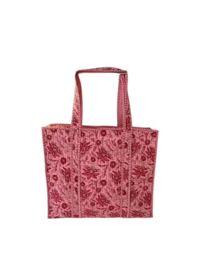 Shoppingbag / Strandtas Kantha Red Berry 47x38 cm