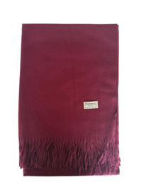 Cashmere Sjaal zacht wol 180x70 cm bordo
