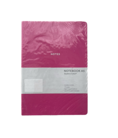 Quattro Colori Notebook A5 Soft Cover Fuchsia, gelinieerd
