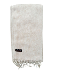 Wollen Sjaal uit Nepal, 190 x 80 cm, mixed fibres, zand