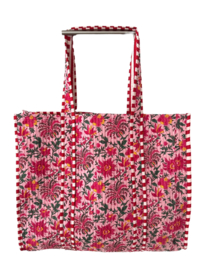 Shoppingbag / Strandtas Kantha Rose Mix 47x38 cm