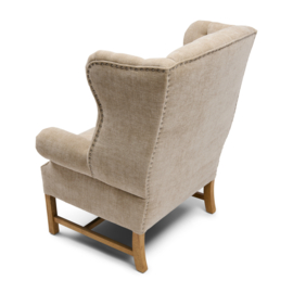 Riviera Maison Franklin Park Wing Chair, Montmartre Weave, Natural Linen