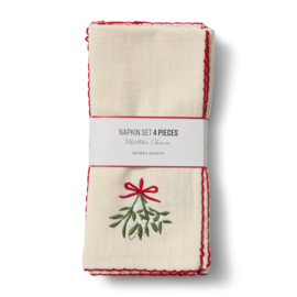 Riviera Maison RM Mistletoe Napkin 4 pcs PRE ORDER