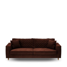 Rivièra Maison Kendall Sofa 3,5 Seater, velvet, chestnut