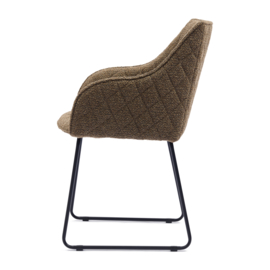 Frisco Drive Dining Armchair, Peluche Bouclé Classic Brown