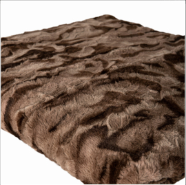 PTMD Clarisse Brown artificial fur plaid rectangle S 140x170x2 cm