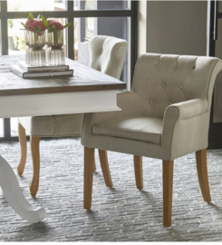 Rivièra Maison La Scala Dining Arm Chair Linen Flax