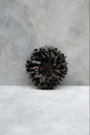 Couronne Palm Petal Wreath Black dia 40 cm