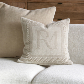 Riviera Maison Kussenhoes Monogram Jacquard 50x50 cm