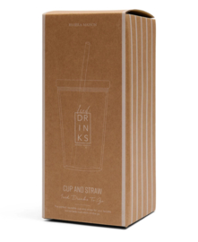 Riviera Maison To Go Cup & Straw Iced Drinks