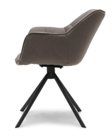 Riviera Maison Carnaby Dark Taupe DAC Draaibare Eetkamerstoel