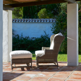 Rivièra Maison Nicolas Outdoor Footstool Pillow, cotton