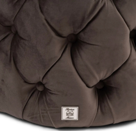 Rivièra Maison Opera Footstool Velvet Anthracite
