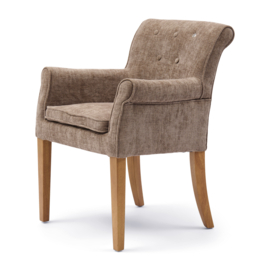 La Scala Dining Armchair, Montmarte Weave Warm Mushroom