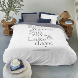 Riviera Maison Dekbedovertrek RM Lake Days, Donkerblauw, 240x200/220