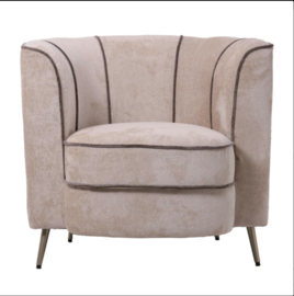 PTMD John beige fauteuil aphrodite 3 beuge mocco stripe