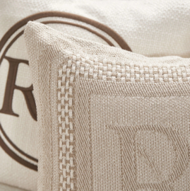 Riviera Maison Kussenhoes Monogram Jacquard 50x50 cm