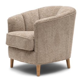 Rue Royale Armchair, Manhattan Weave Soft Walnut