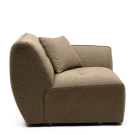 Rivièra Maison Lugano Corner Arm Right peluche bouclé classic brown