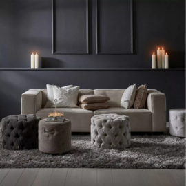 Riviera Maison Bowery Footstool Mud