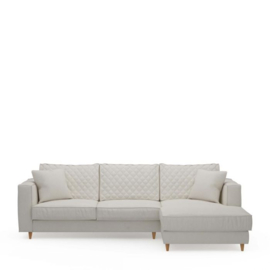 Rivièra Maison Kendall Sofa with Chaise Longue Right, oxford weave, alaskan white