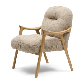 Rivièra Maison Castello Dining Armchair Two-Tone Weave Light Brown