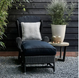 Riviera Maison Nicolas Outdoor Wing Chair Back Pillow Rugkussen Black