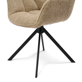 Rivièra Maison Carnaby Soft Walnut Draaibare Eetkamerstoel