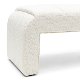 Riviera Maison Brera Bench, Peluche Bouclé Simply White