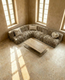 Riviera Maison Dazzle Corner Sofa Poodle Weave Raccoon