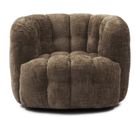 Riviera Maison Arosa Swivel DraaiFauteuil, Bruin