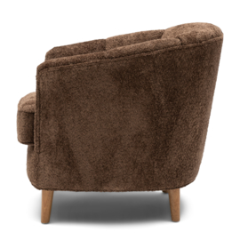 Rue Royale Armchair, Manhattan Weave Umber Brown