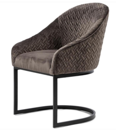 Riviera Maison Lincoln Dining Arm Chair velvet anthracite